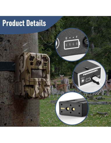 Batería Recargable E EGOWAY 5000mAh para Cámaras de Caza Edge