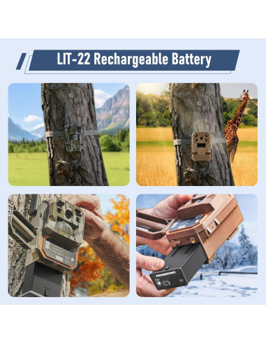 Batería Recargable E EGOWAY 5000mAh para Cámaras de Caza Edge