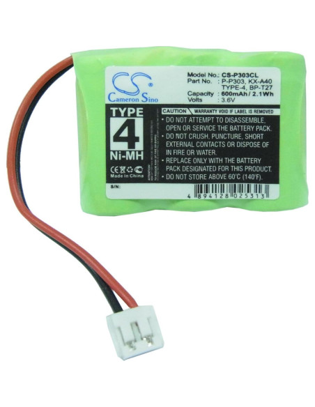 Batería de Reemplazo Ejjinenbby para Altavoz Teléfono 4051 600mAh