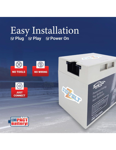 Batería de 12V 15Ah Impact Battery para Power Wheels