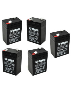 Paquete de 5 Baterías ELB-0604 6V 4.5AH Plomo Sellada