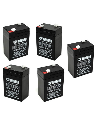 Paquete de 5 Baterías ELB-0604 6V 4.5AH Plomo Sellada
