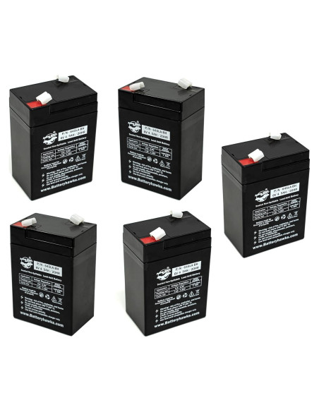 Paquete de 5 Baterías ELB-0604 6V 4.5AH Plomo Sellada