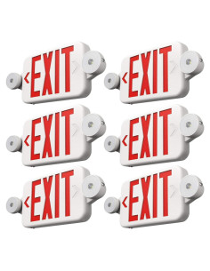 Señal de Salida Doble Cara FREELICHT con Luz de Emergencia