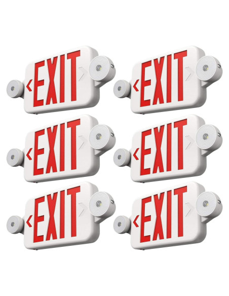 Señal de Salida Doble Cara FREELICHT con Luz de Emergencia