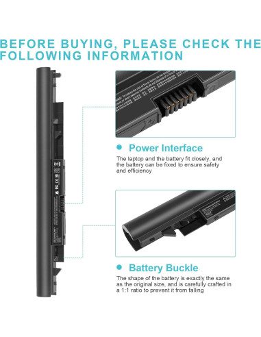 Batería de Laptop Li-ion 2200mAh HP 919700-850 JC03 JC04