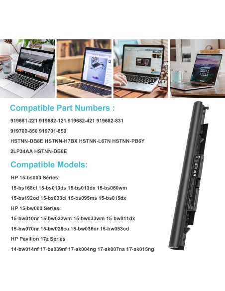 Batería de Laptop Li-ion 2200mAh HP 919700-850 JC03 JC04