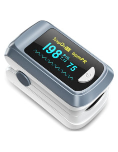 Oxímetro de Pulso HealthTree JKS50B con Pantalla OLED y 2 Pilas AAA