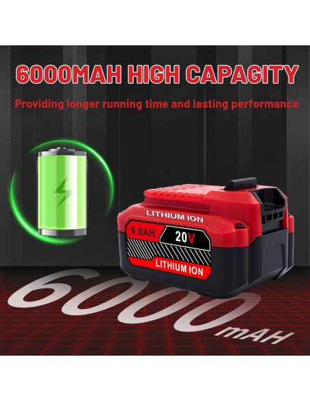 Baterías de Reemplazo Craftsman 20V 6.0Ah 2-Pack Ultraxxis