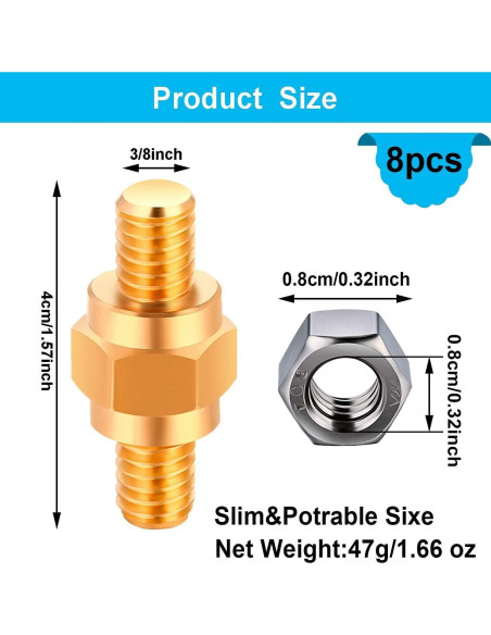 Adaptador de Terminal de Batería Boao - 8 Piezas de Latón