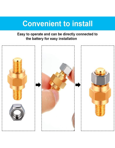 Adaptador de Terminal de Batería Boao - 8 Piezas de Latón