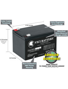 Batería Vici 12V 12Ah Plomo-Ácido para Scooter y E-Bike - Paquete de 4 2