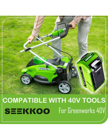 Batería de Litio 6000mAh 40V Seekkoo para GreenWorks