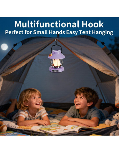 Linterna Recargable para Niños ChicLumen Púrpura 3 Modos