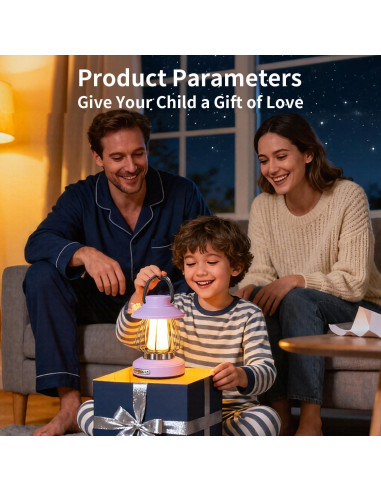 Linterna Recargable para Niños ChicLumen Púrpura 3 Modos