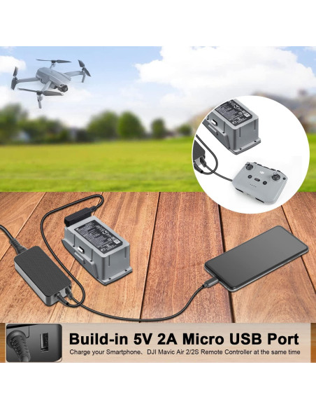 Adaptador de corriente HKY 38W para DJI Mavic Air 2 y Air 2S