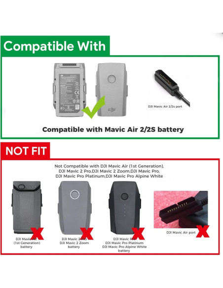 Adaptador de corriente HKY 38W para DJI Mavic Air 2 y Air 2S