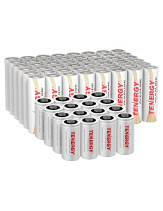 Paquete de 16 Baterías CR123A Tenergy + 48 Baterías AA 1.5V