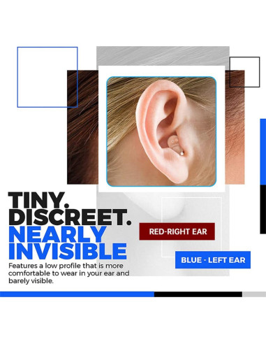 Audífono Amplificador de Sonido IncenSonic J20 Rojo Derecho