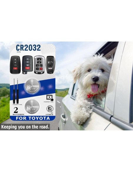 Kit de Baterías CR2032 para Llave Toyota - Paquete de 2