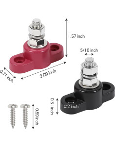Hovom Bloques de Conexión de Batería 12V Aislados 2 Piezas 2