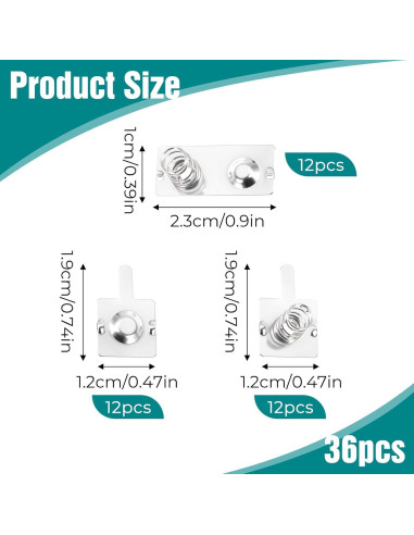 12 Pares Resortes de Batería AA Metal FdcLixuvol 19x12mm 23x10mm