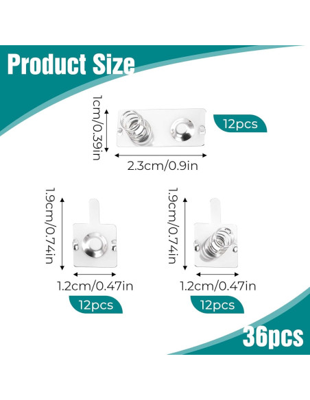 12 Pares Resortes de Batería AA Metal FdcLixuvol 19x12mm 23x10mm
