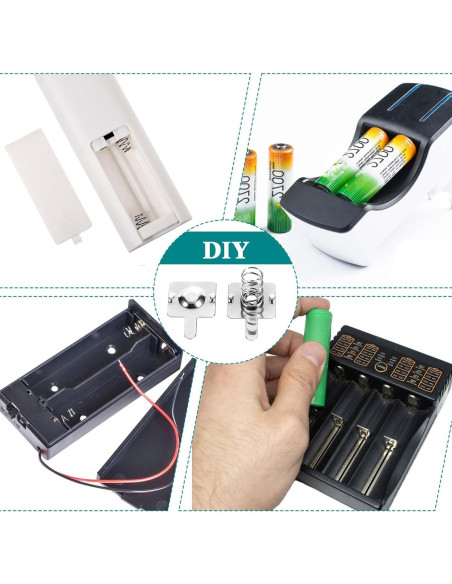 12 Pares Resortes de Batería AA Metal FdcLixuvol 19x12mm 23x10mm