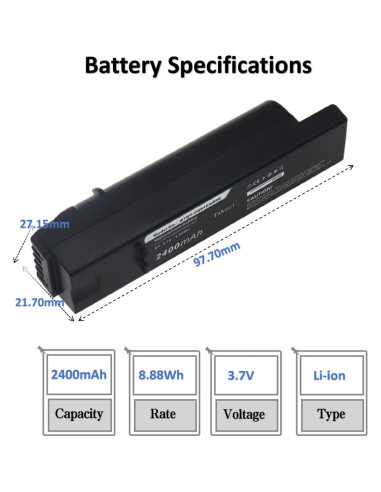 Batería Li-ion 2400mAh 3.7V ZeBra DS8100/DS8170/DS8178