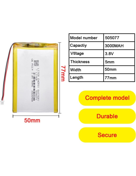 Batería de polímero de litio 3.8V 3000mAh ANBERNIC RG350