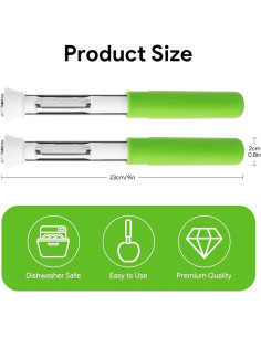 2 Piezas Descorazonador y Pelador de Manzanas HooYiYuuX 2