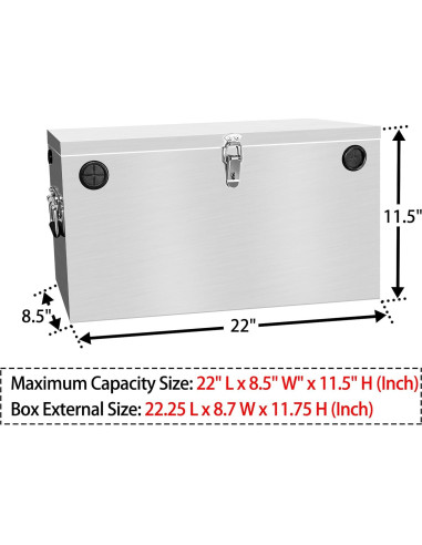 Caja de Batería Marina Peastorm Doble 12V Acero Inoxidable