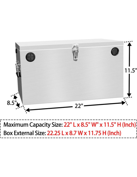 Caja de Batería Marina Peastorm Doble 12V Acero Inoxidable
