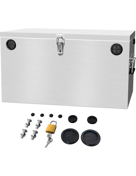 Caja de Batería Marina Peastorm Doble 12V Acero Inoxidable