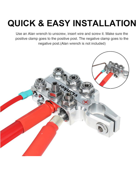 Bloque de terminales de batería vLinker AM20 20 vías 8AWG a 4/0