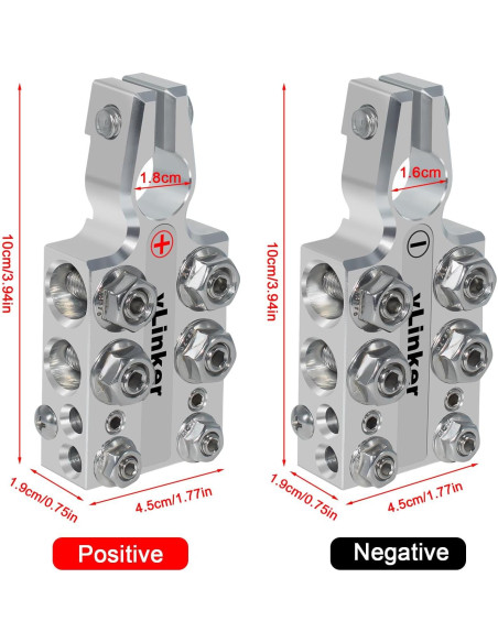 Bloque de terminales de batería vLinker AM20 20 vías 8AWG a 4/0