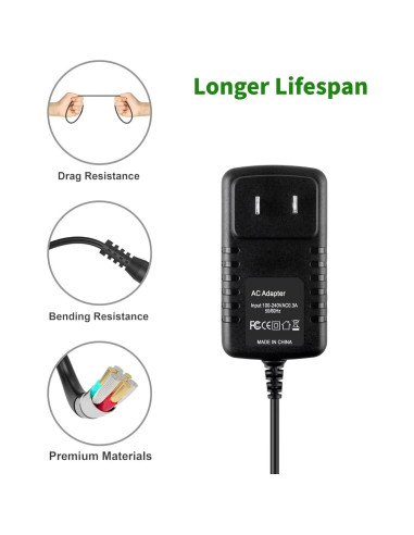 Cargador de Batería 9V NACCON Adaptador CA 100-240V