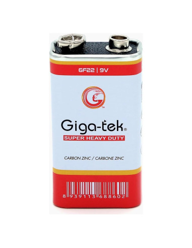 Batería Alcalina 9V Giga-tek Zinc-01 - Paquete de 1