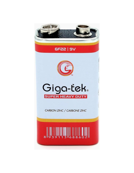 Batería Alcalina 9V Giga-tek Zinc-01 - Paquete de 1