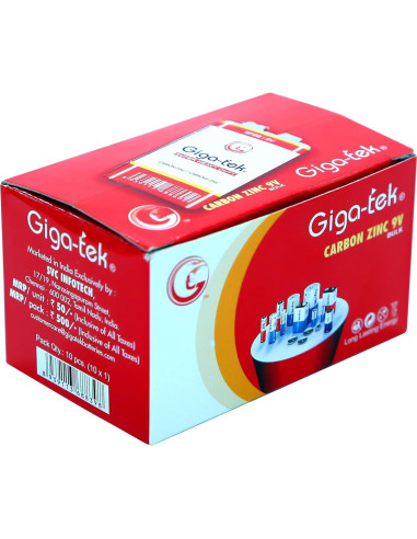 Batería Alcalina 9V Giga-tek Zinc-01 - Paquete de 1