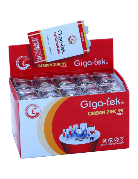 Batería Alcalina 9V Giga-tek Zinc-01 - Paquete de 1