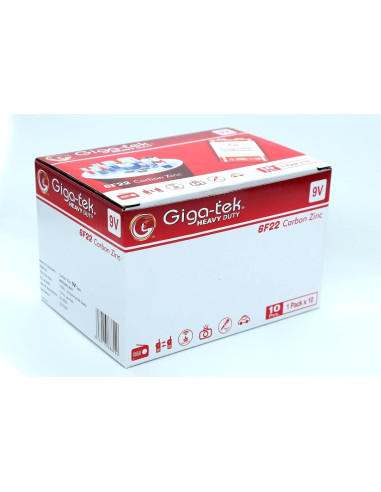 Batería Alcalina 9V Giga-tek Zinc-01 - Paquete de 1