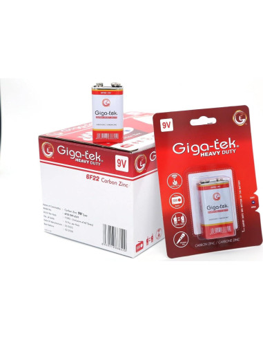 Batería Alcalina 9V Giga-tek Zinc-01 - Paquete de 1