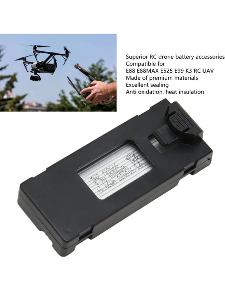 Batería de Drone RC Qinlorgo 3.7V 1800mAh Compatible E88 E88MAX E525 E99 K3