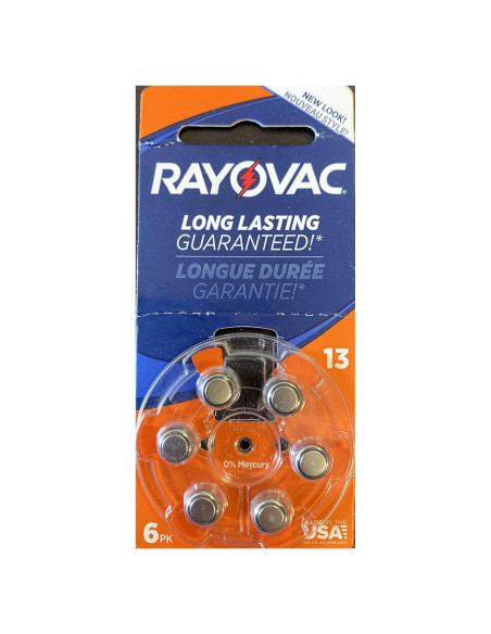 Baterías de Óxido de Zinc 1.45V Tamaño 13 Hillflower 18 Piezas