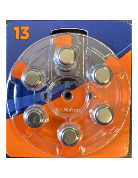 Baterías de Óxido de Zinc 1.45V Tamaño 13 Hillflower 18 Piezas