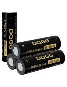 Batería Recargable 21700 PAOWANG 5000mAh Flat Top 4 Piezas