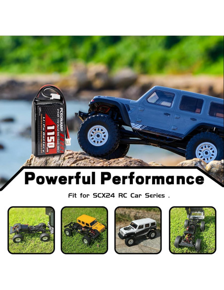 Batería Lipo 2S 1150mAh 7.4V PCEONAMP para RC SCX24