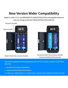 Cargador de Batería XTAR PC2 USB-C 2-Bay 18650/21700 2