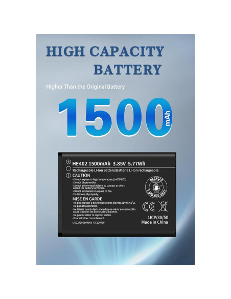 Batería de Reemplazo 1500mAh Xeceor HE402 para Nokia AT&T